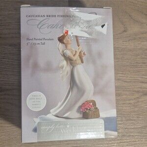 Weddingstar Cake Topper Bride Reaching for her Star the Groom Porcelain Figurine